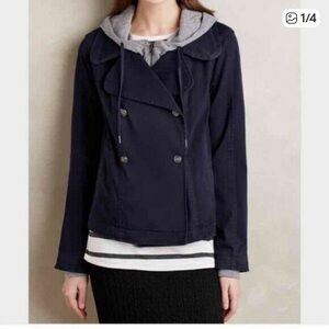 Anthropologie Hei Hei Layered Navy Jacket Size Medium